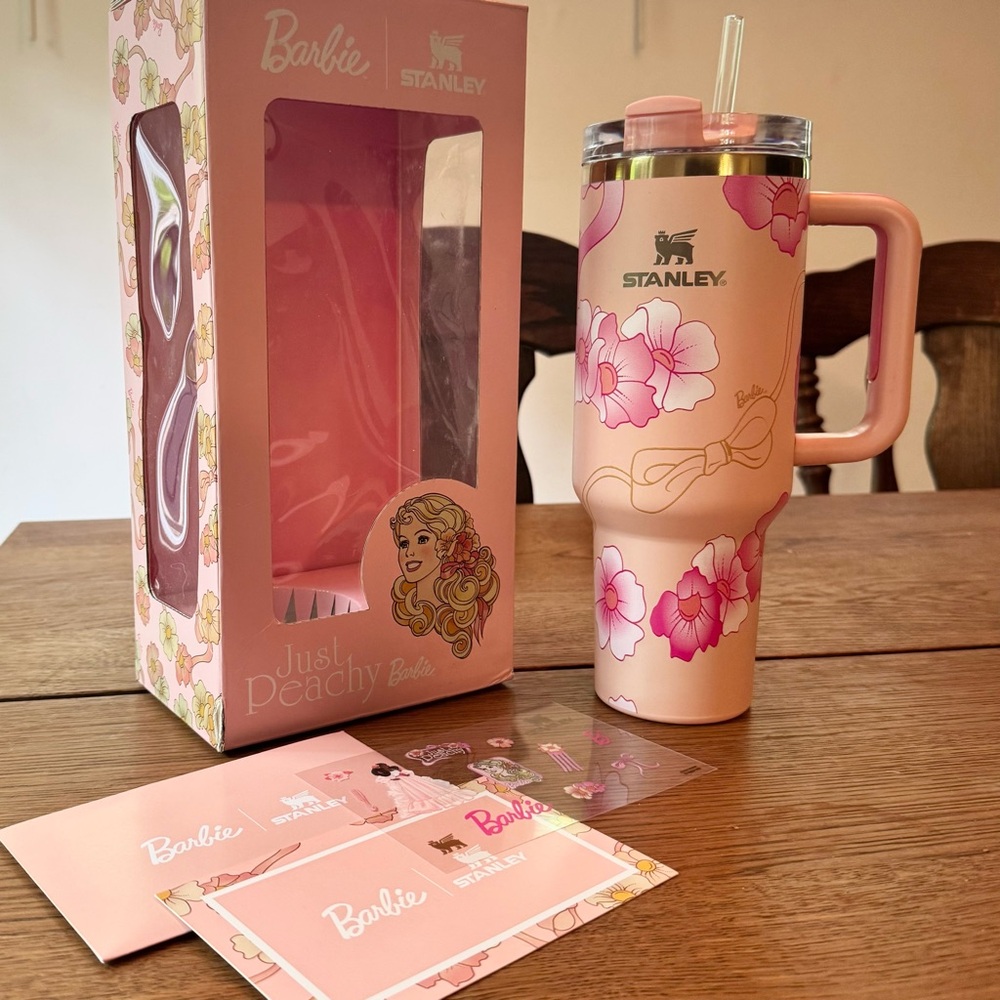 Stanley x Barbie Just Peachy Peaches N Cream Floral 40oz Tumbler